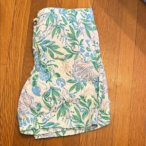 Lilly Pulitzer Leafy Green and Blue Shorts